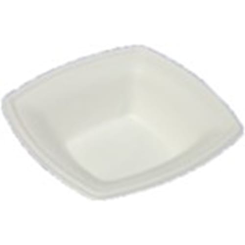 Naturezway PFAS Free Compostable Square Bowls, White, 12oz